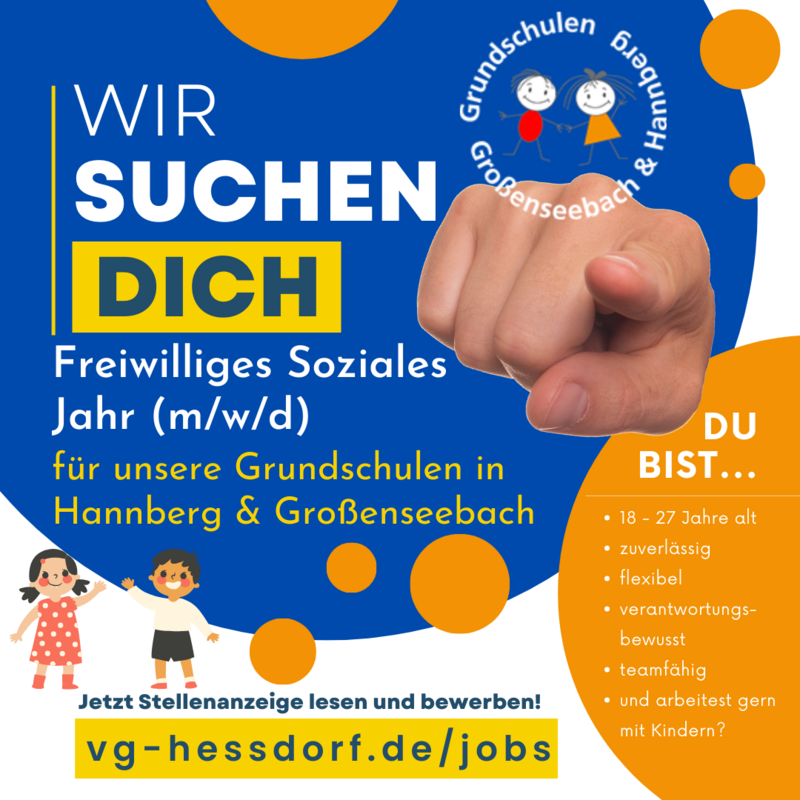 Freiwilliges Soziales Jahr (FSJ) in den Grundschulen Hannberg Freiwilliges Soziales Jahr (FSJ) in den Grundschulen Hannberg